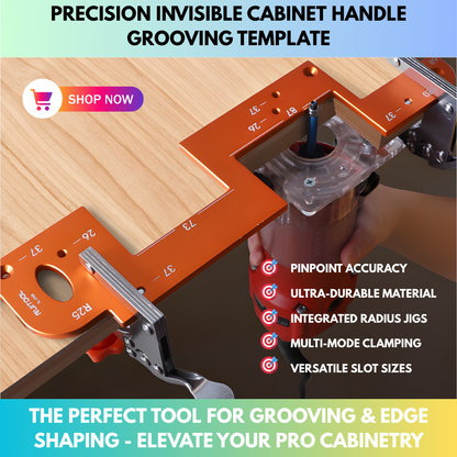 Precision Invisible Cabinet Handle Grooving Template