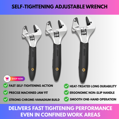 Self-Tightening Adjustable Wrench