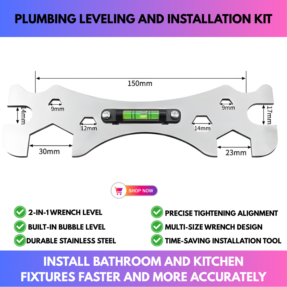 Plumber's Adjustable Leveling And Installation Kit