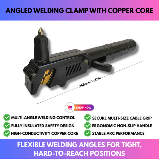 Angled Welding Clamp with Copper Core