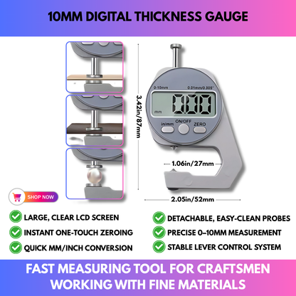 10mm Digital Thickness Gauge