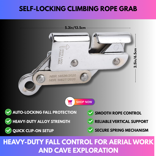 Self-Locking Climbing Rope Grab
