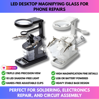 LED Desktop Magnifying Glass for Phone Repairs