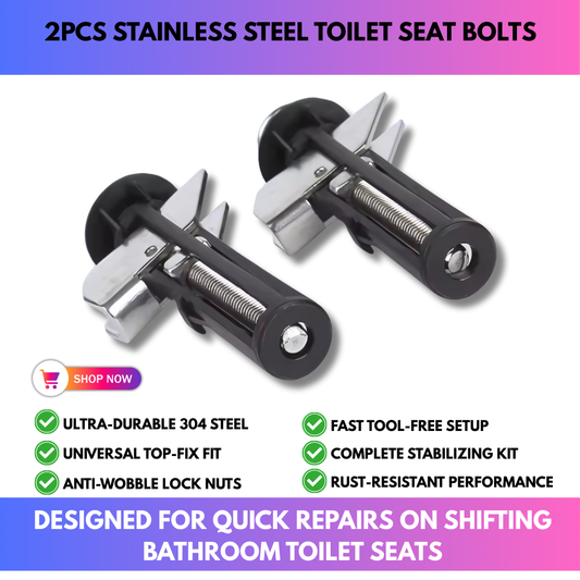2Pcs Stainless Steel Toilet Seat Bolts