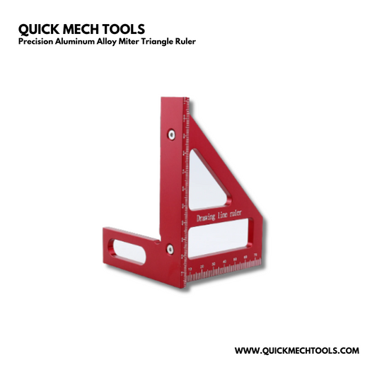 Precision Aluminum Alloy Miter Triangle Ruler – 3D Multifunction Woodworking Square