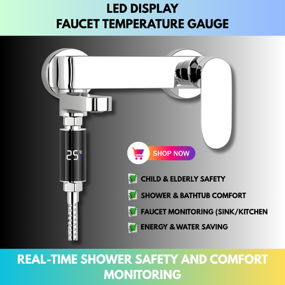 LED Display Faucet Temperature Gauge