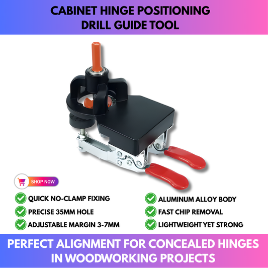 Cabinet Hinge Positioning Drill Guide Tool