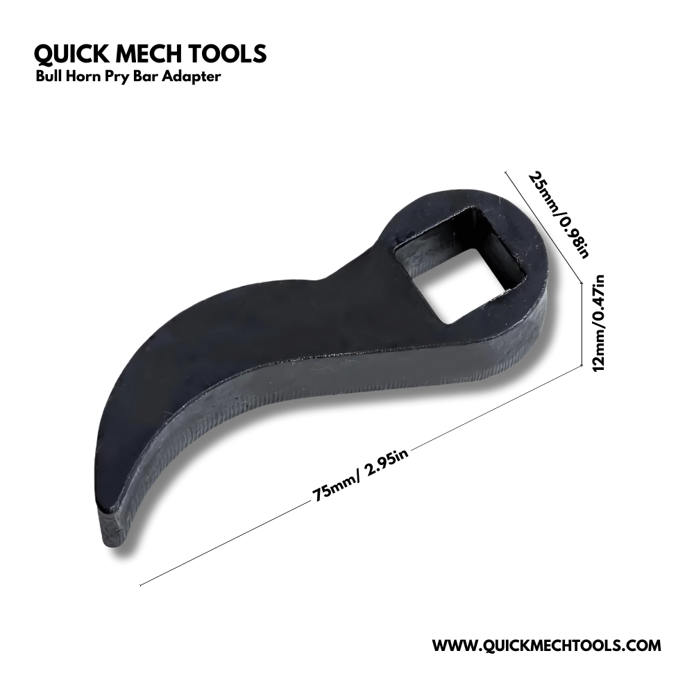 Bull Horn Pry Bar Adapter – Adjustable Angle Tool for 1/2" Ratchet & Wrench