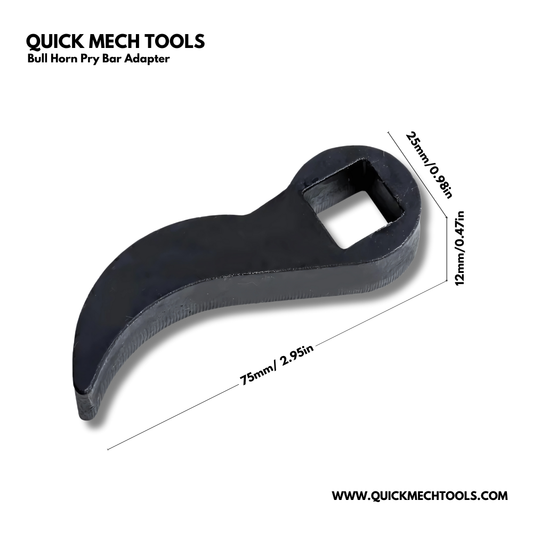 Bull Horn Pry Bar Adapter – Adjustable Angle Tool for 1/2" Ratchet & Wrench