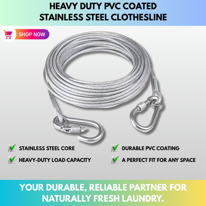 Heavy Duty PVC Coated Stainless Steel Clothesline