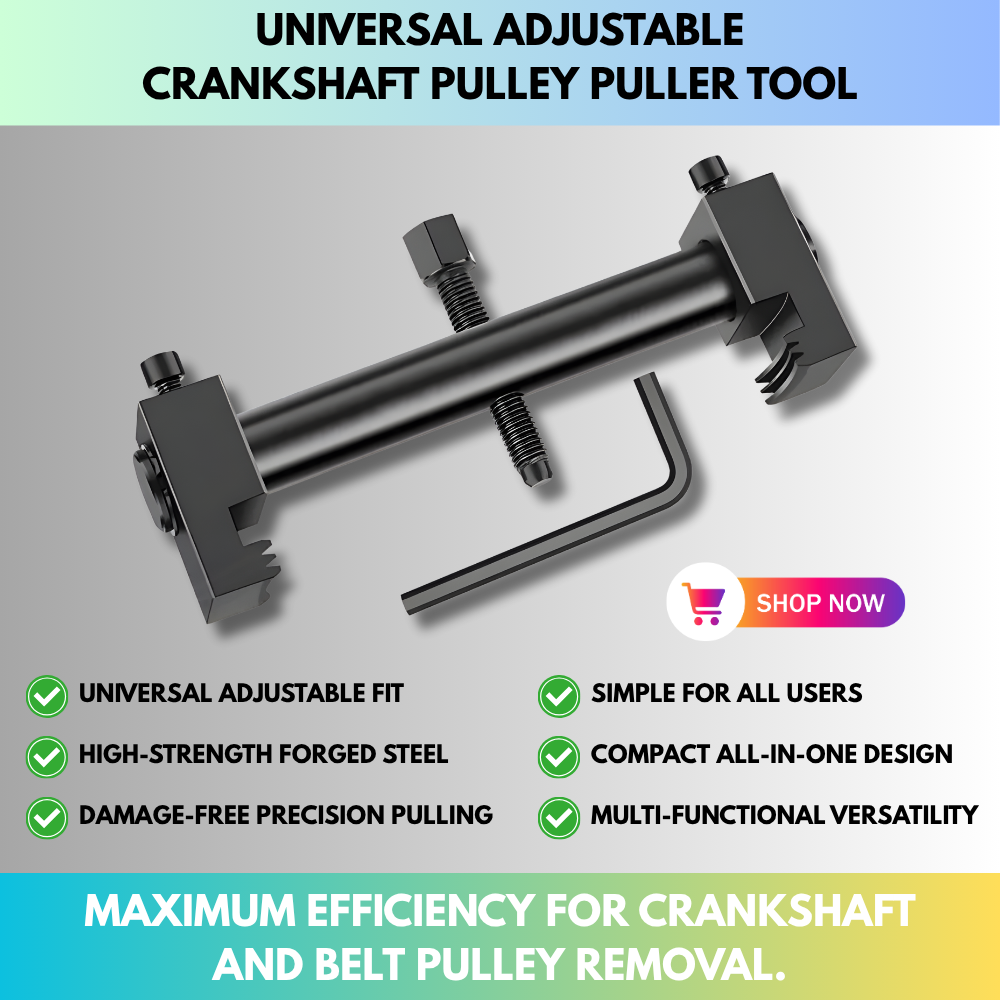 Pully Extractor Design Universal Adjustable Crankshaft Pulley Puller Tool – QMT