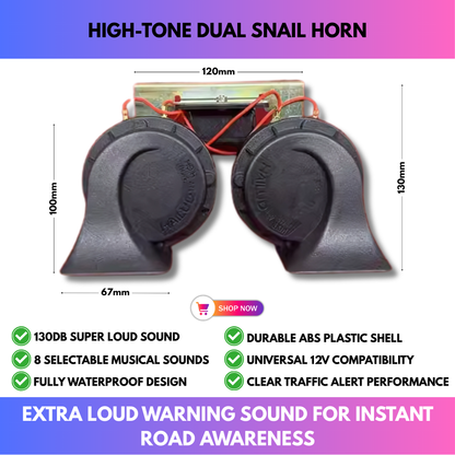 High-Tone Dual Snail Horn