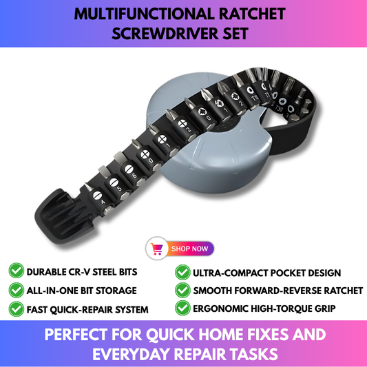 Multifunctional Ratchet Screwdriver Set