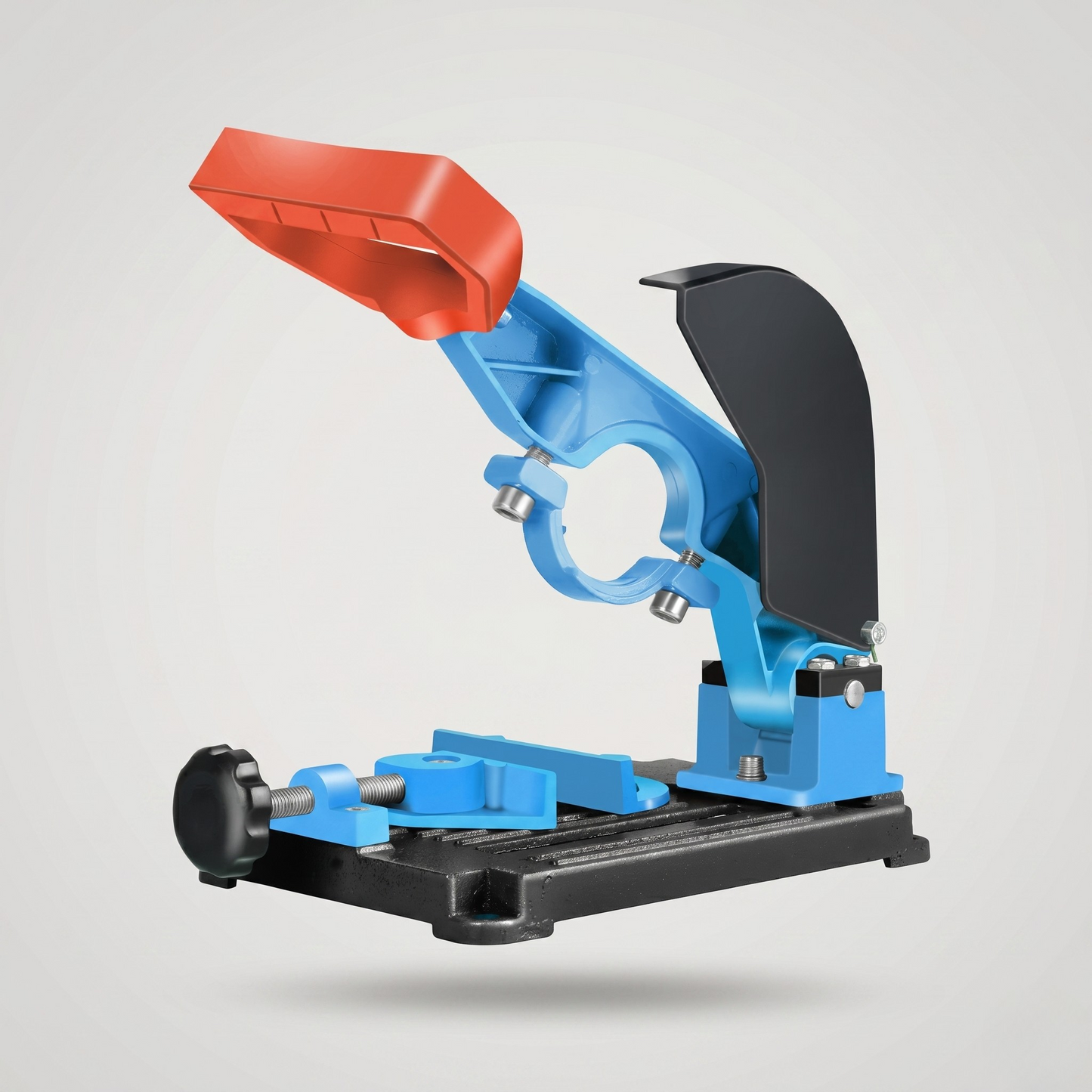QuickMech adjustable angle grinder stand 38-48mm clamp 0-45 degree cutting cast iron base
