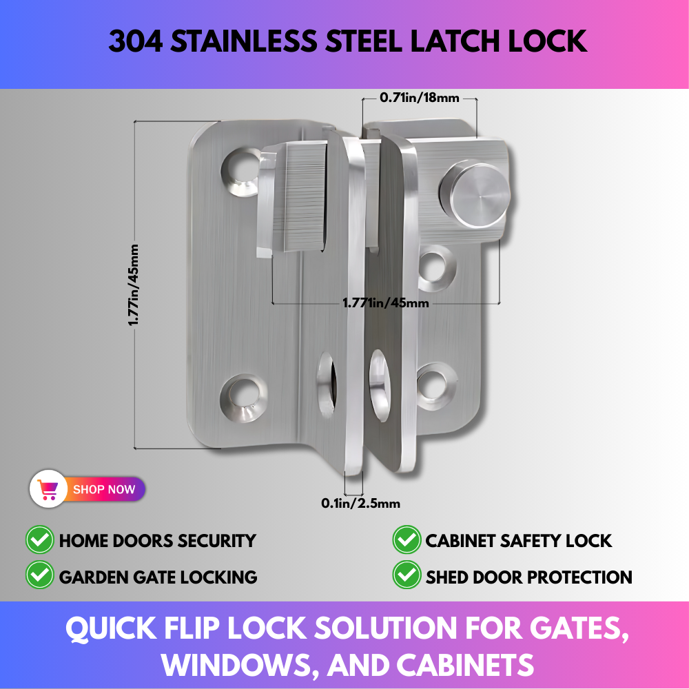 304 Stainless Steel Latch Lock
