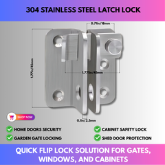 304 Stainless Steel Latch Lock view 3
