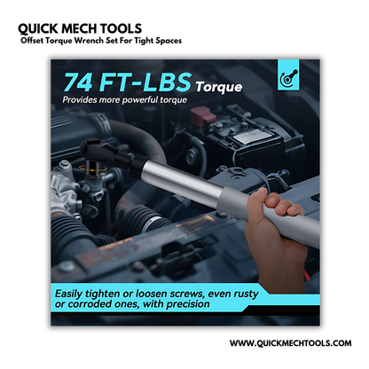 Offset Torque Wrench Set For Tight Spaces