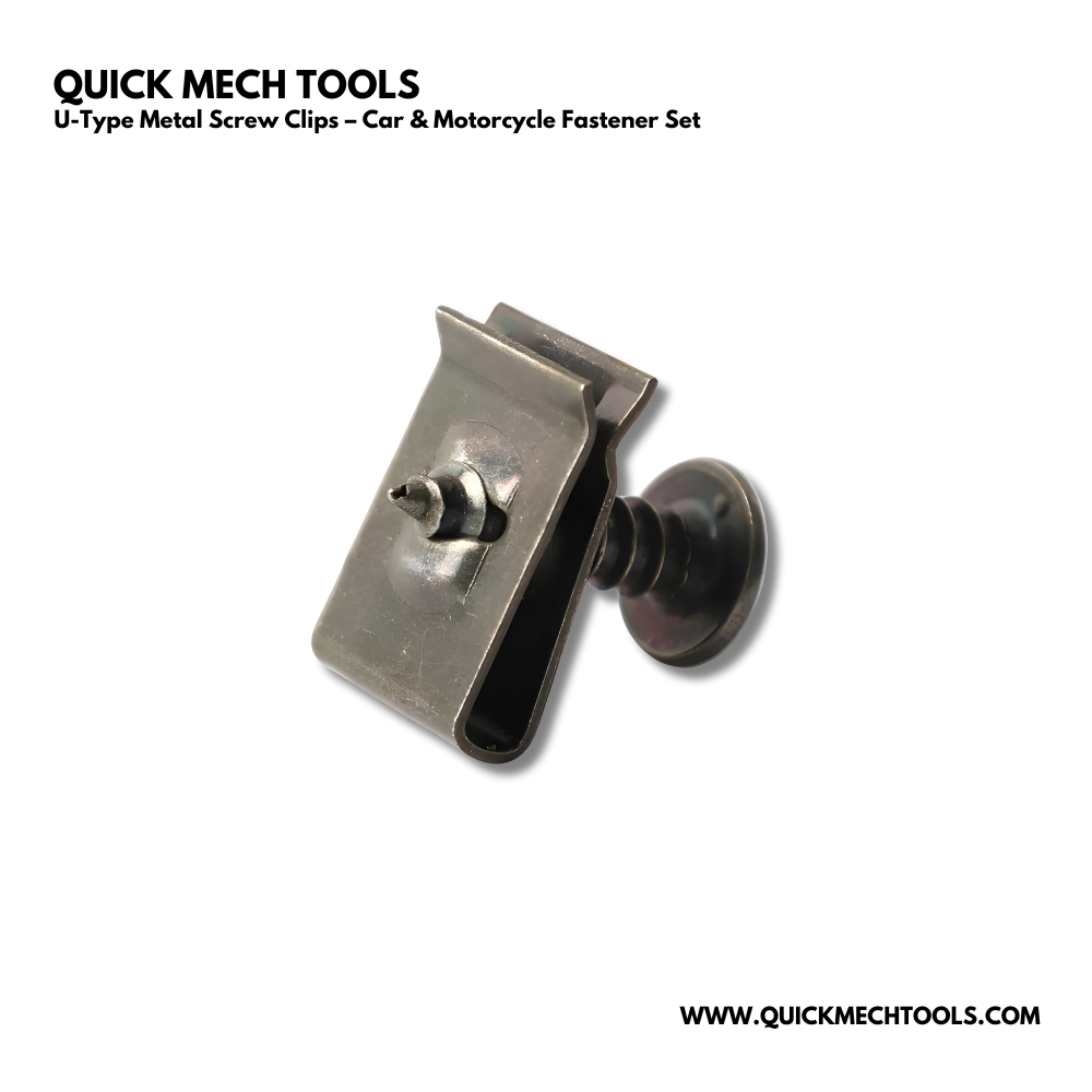 U-Type Metal Screw Clips – Car & Motorcycle Fastener Set