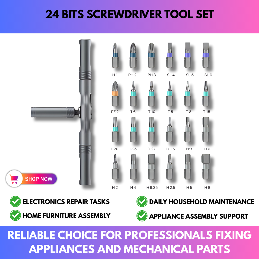 24 Bits Screwdriver Tool Set