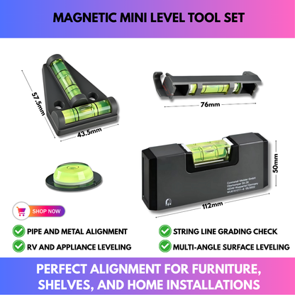 Magnetic Mini Level Tool Set