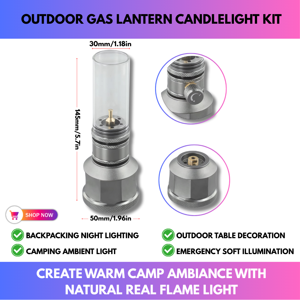 Outdoor Gas Lantern Candlelight Kit
