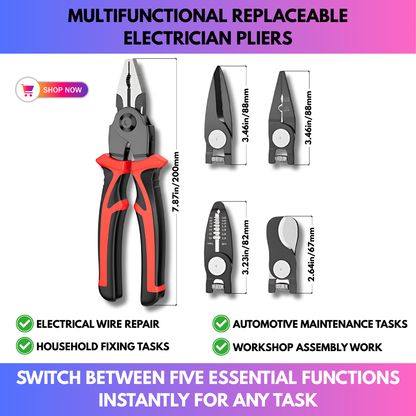 Multifunctional Replaceable Electrician Pliers