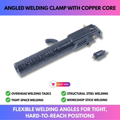 Angled Welding Clamp with Copper Core