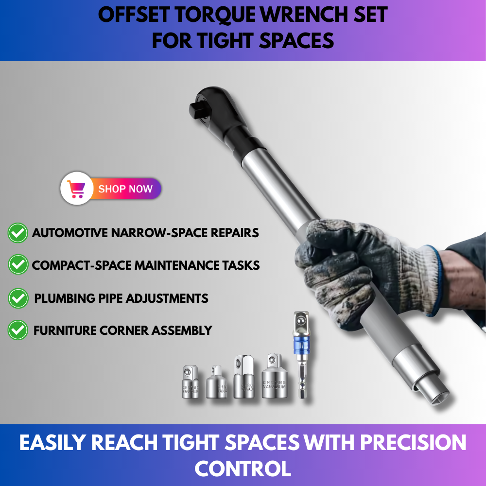 Offset Torque Wrench Set For Tight Spaces