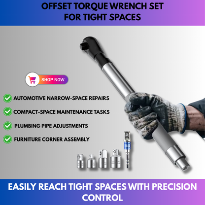 Offset Torque Wrench Set For Tight Spaces