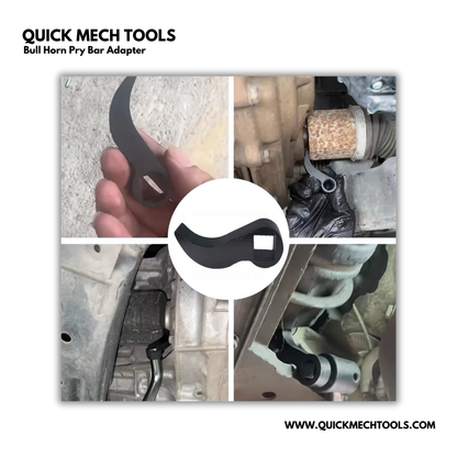 Bull Horn Pry Bar Adapter – Adjustable Angle Tool for 1/2" Ratchet & Wrench