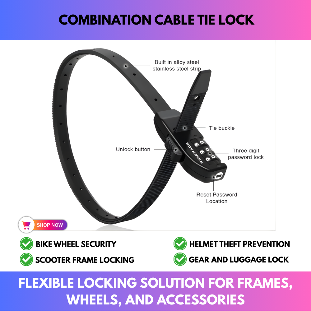 Combination cable tie lock