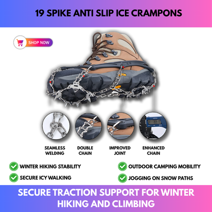 19 Spike Anti Slip Ice Crampons