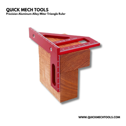 Precision Aluminum Alloy Miter Triangle Ruler – 3D Multifunction Woodworking Square
