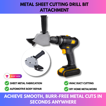 Metal Sheet Cutting Drill Bit Attachment