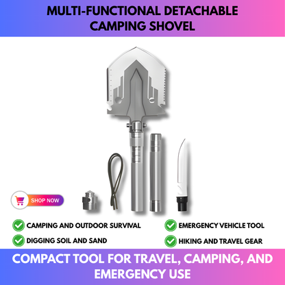 Multi-Functional Detachable Camping Shovel