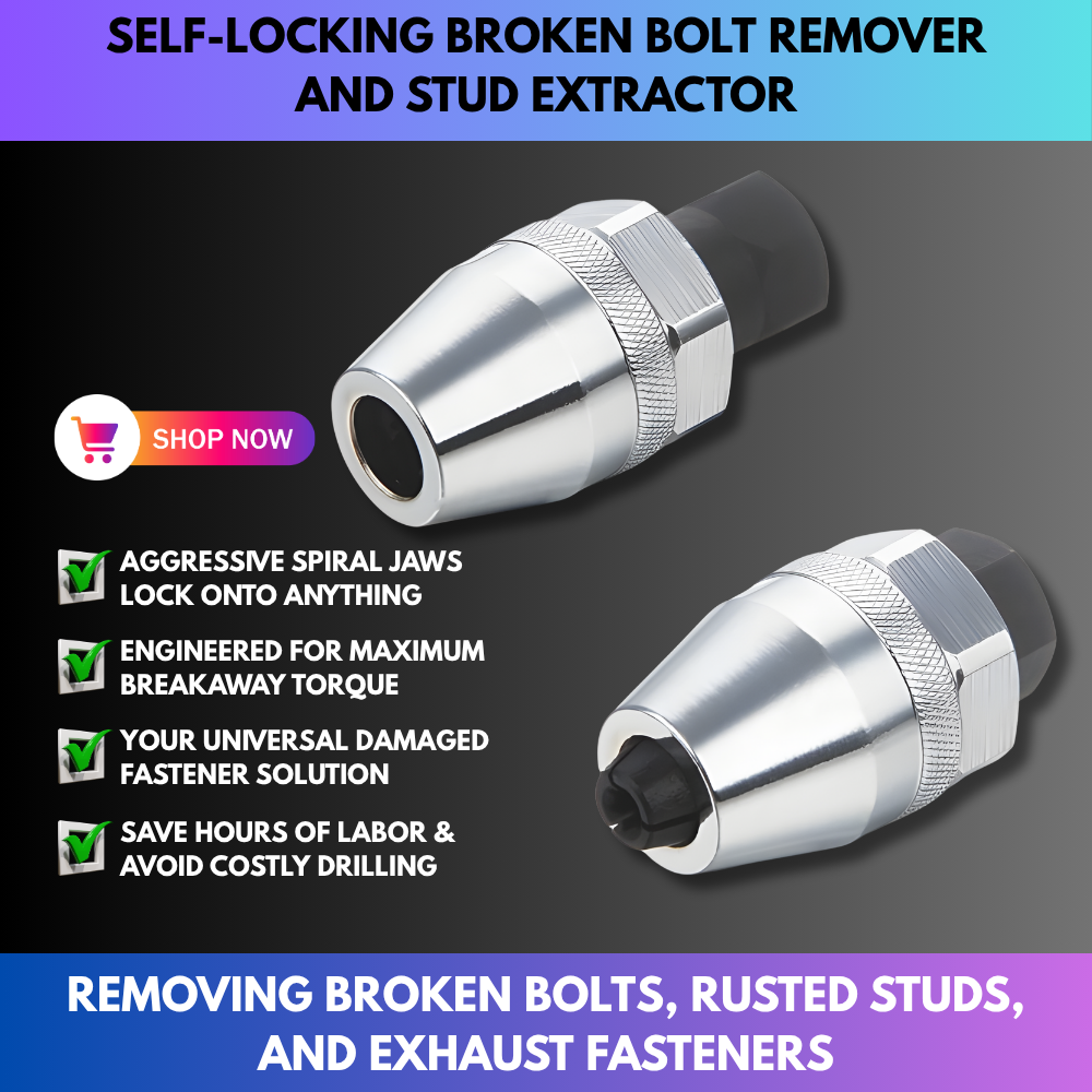 Self-Locking Broken Bolt Remover & Stud Extractor