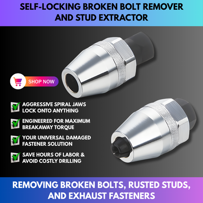 Self-Locking Broken Bolt Remover & Stud Extractor