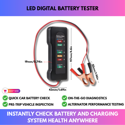 Led Digital Battery Tester
