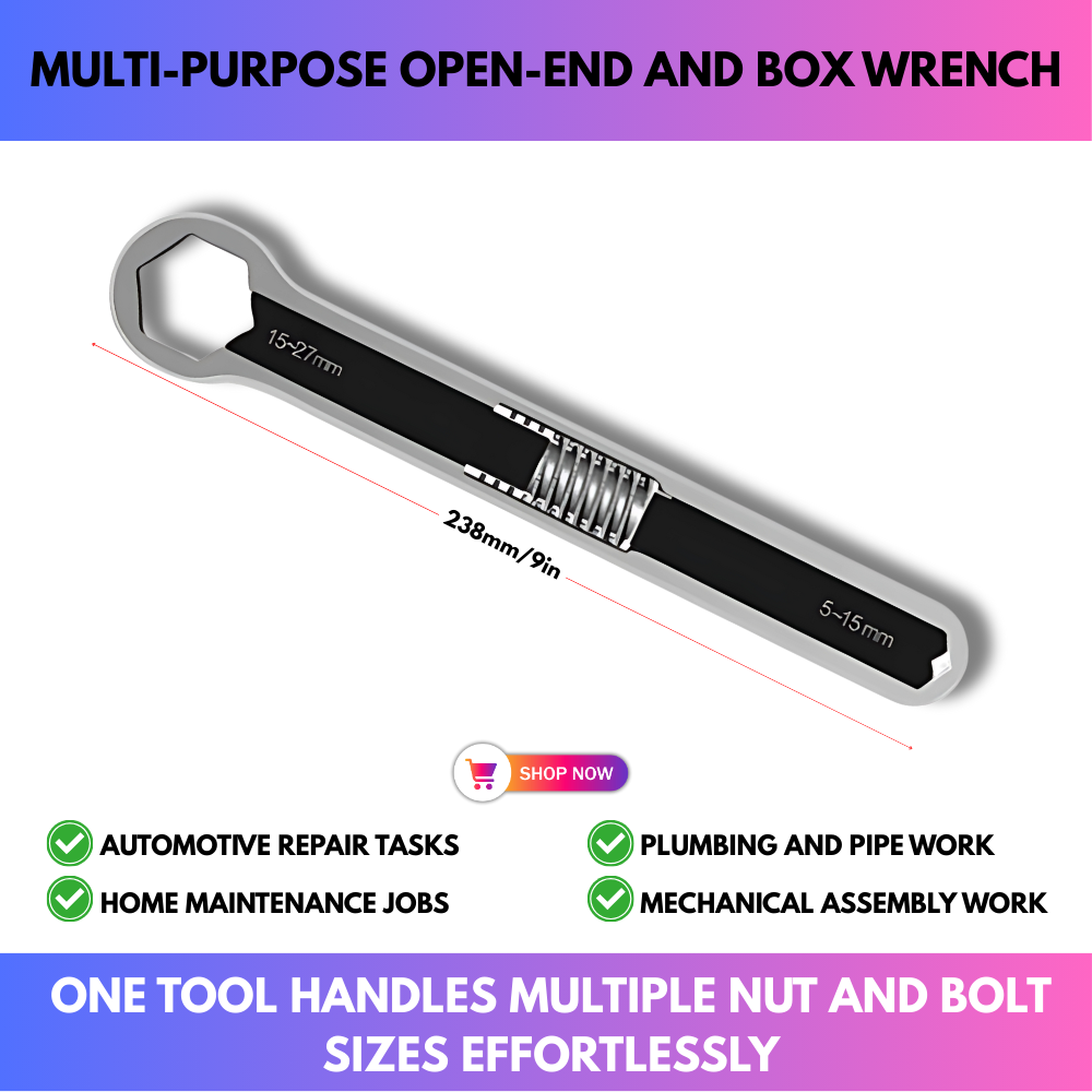 Multi-Purpose Open-End And Box Wrench