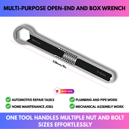 Multi-Purpose Open-End And Box Wrench