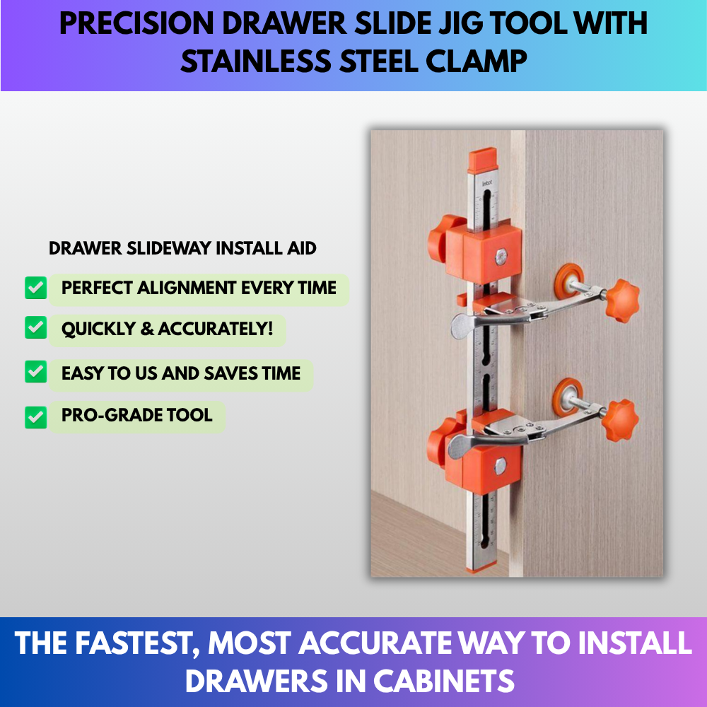 Cabinet Rail Positioning & Drilling Guide
