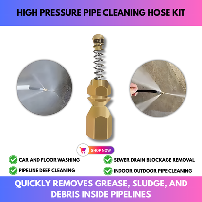 High Pressure Pipe Cleaning Hose Kit