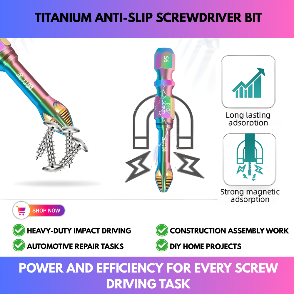 Titanium Anti-Slip Screwdriver Bit