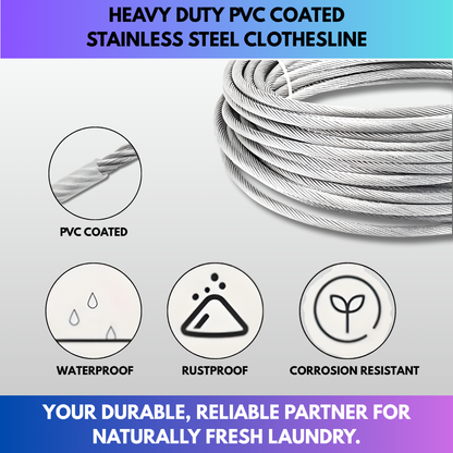 Heavy Duty PVC Coated Stainless Steel Clothesline