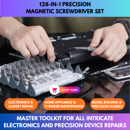 128-in-1 Precision Magnetic Screwdriver Set