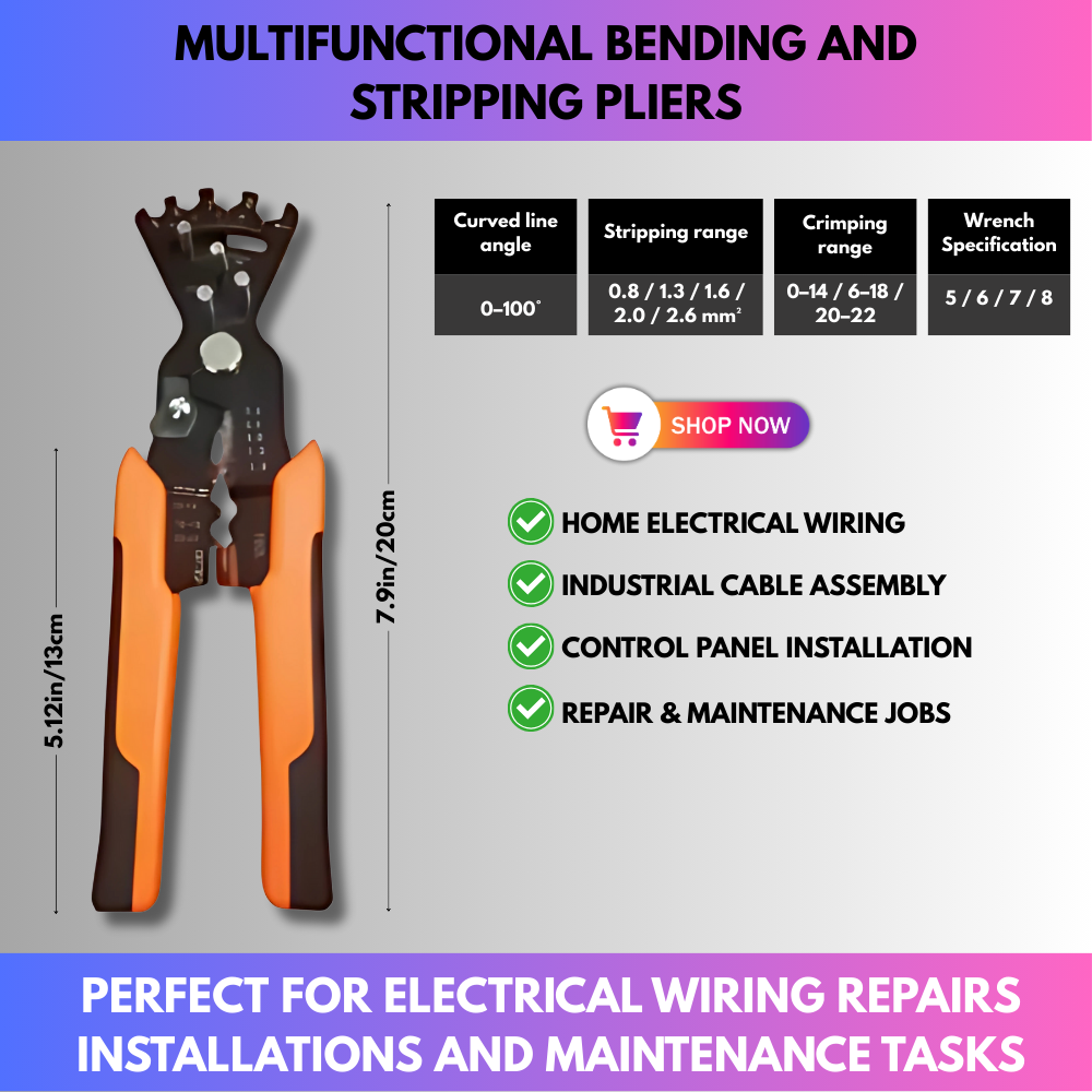 Multifunctional Bending And Stripping Pliers