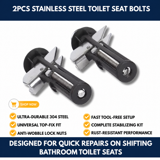 2Pcs Stainless Steel Toilet Seat Bolts