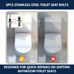 2Pcs Stainless Steel Toilet Seat Bolts view 6