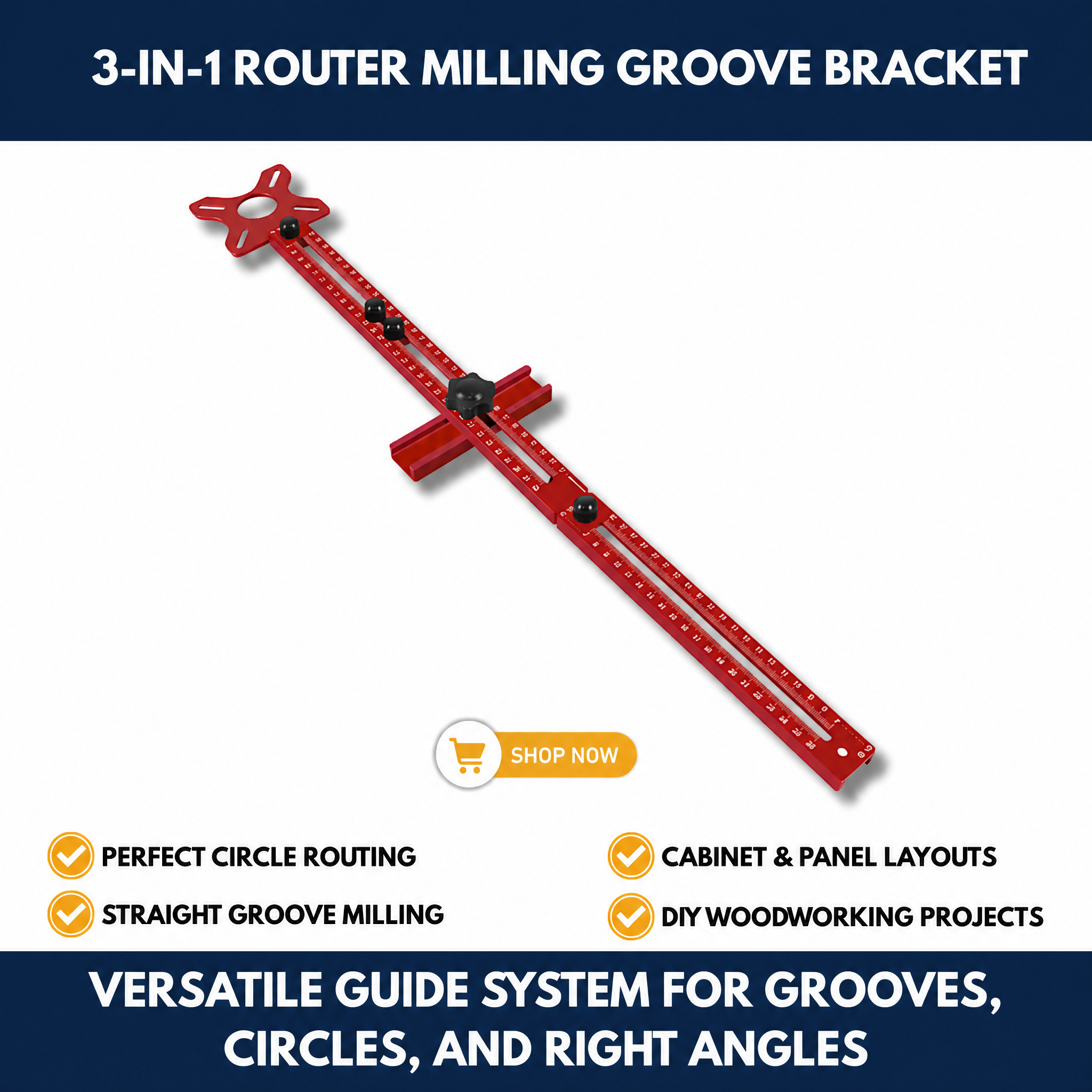 3-in-1 Router Milling Groove Bracket