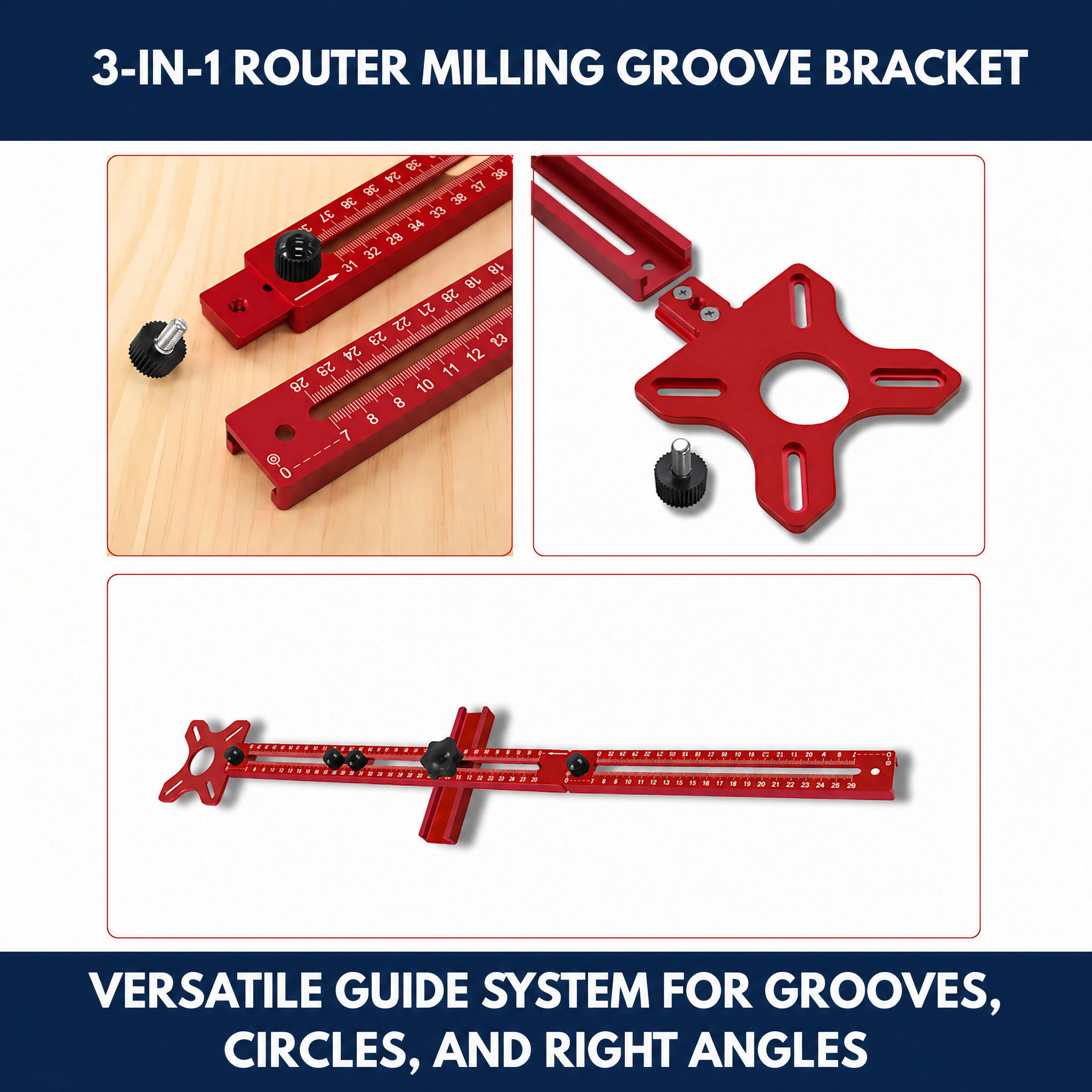 3-in-1 Router Milling Groove Bracket